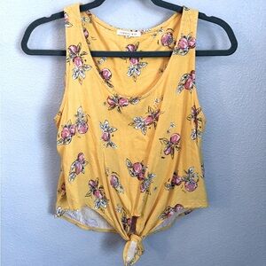 Yellow Peach Floral Top